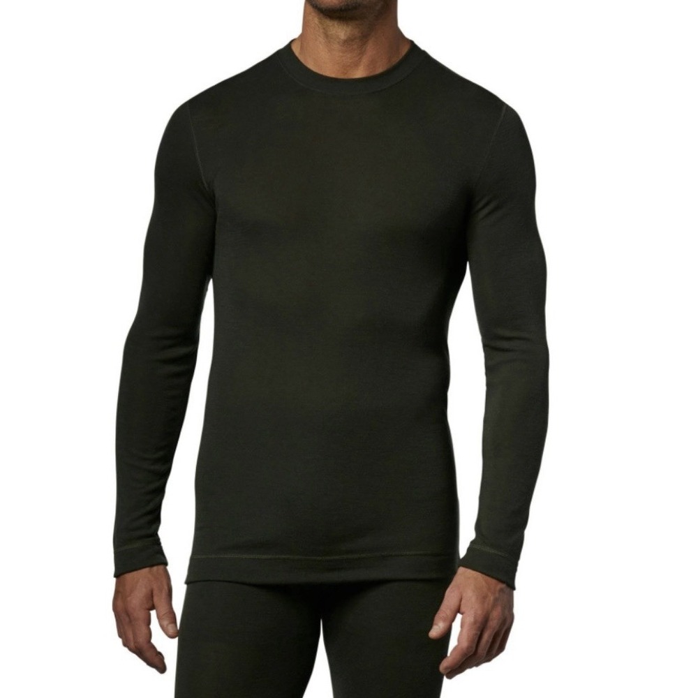 WindRiver 100% Merino Wool Thermal Shirt Mens 2XL Green Crew Neck Base Layer